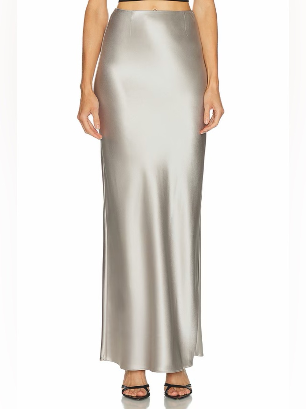 ENZA COSTA Bias Maxi Skirt Fog Satin